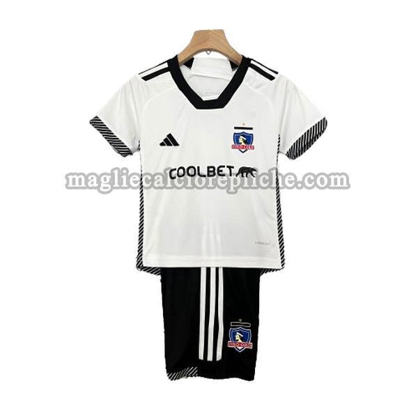 prima maglie calcio bambino colo-colo 2024 2025 bianco