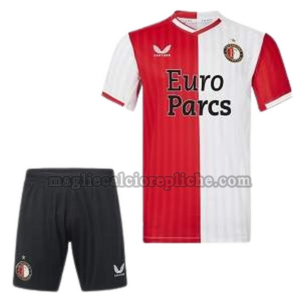 prima maglie calcio bambino feyenoord 2023 2024 rosso bianco