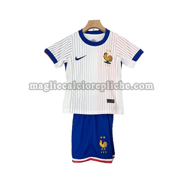 prima maglie calcio bambino francia 2024 bianco