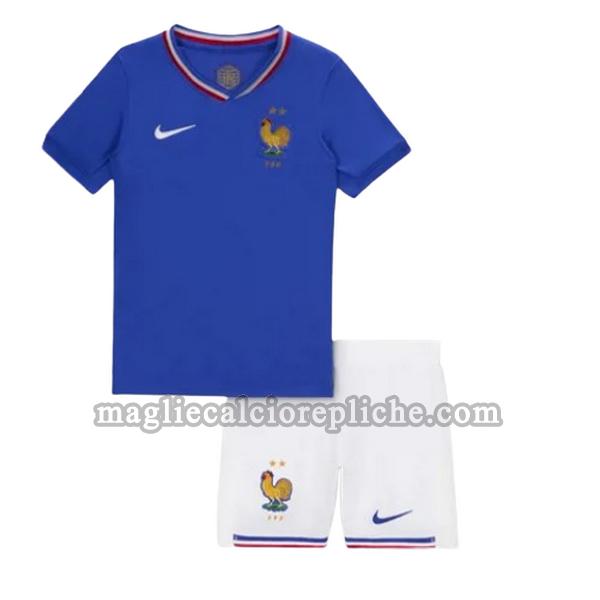 prima maglie calcio bambino francia 2024 blu