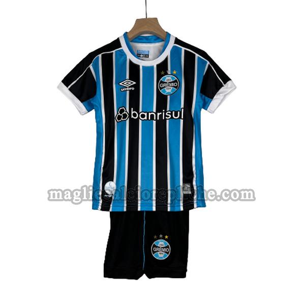 prima maglie calcio bambino grêmio 2023 2024 blu nero