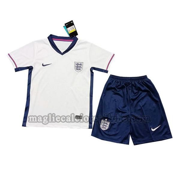 prima maglie calcio bambino inghilterra 2024 bianco