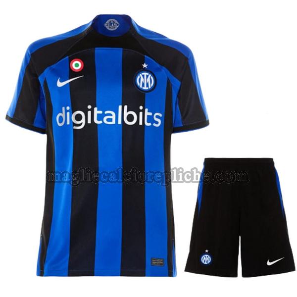 prima maglie calcio bambino inter 2022 2023 blu nero