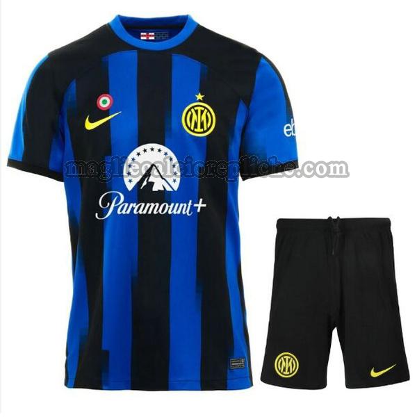 prima maglie calcio bambino inter 2023 2024 blu nero