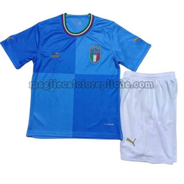 prima maglie calcio bambino italia 2022 2023 blu