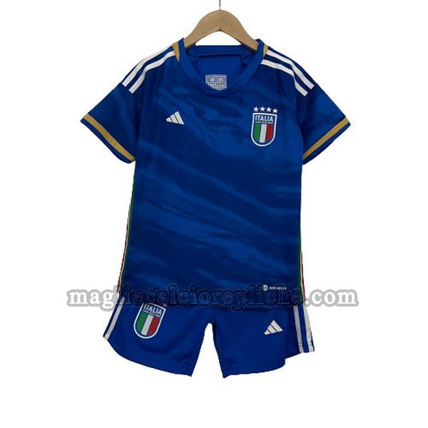 prima maglie calcio bambino italia 2023 blu