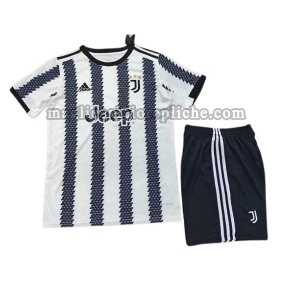 prima maglie calcio bambino juventus 2022 2023 nero bianco