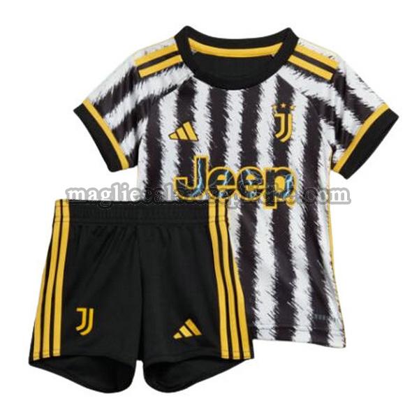 prima maglie calcio bambino juventus 2023 2024 nero bianco