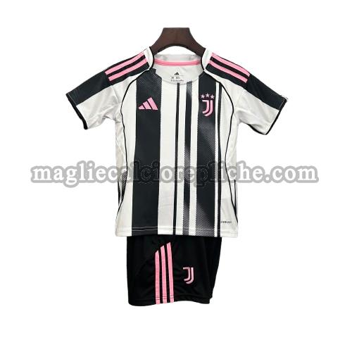 prima maglie calcio bambino juventus 2025 2026 binaco nero