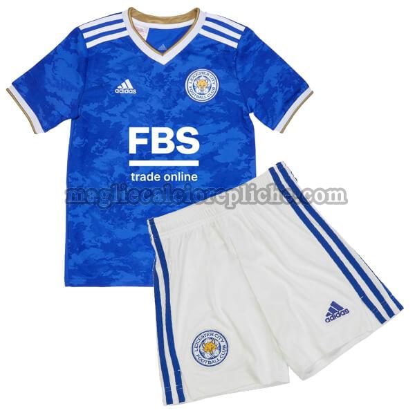 prima maglie calcio bambino leicester city 2021 2022 blu