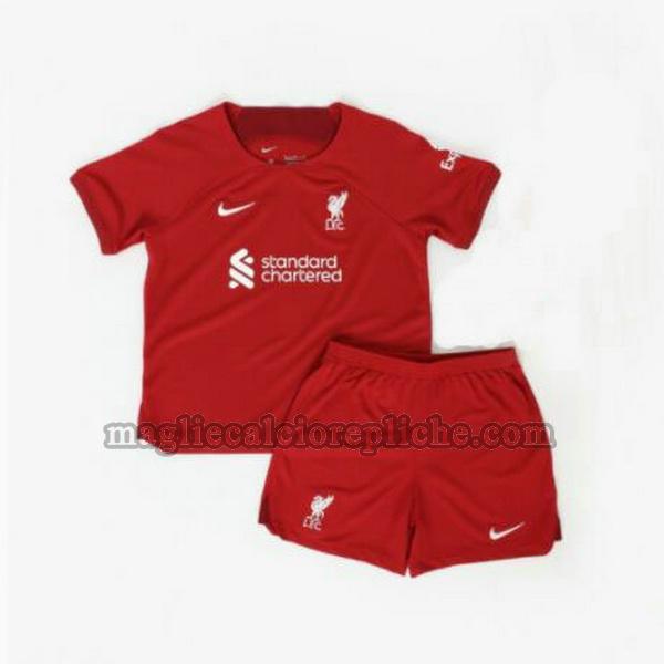 prima maglie calcio bambino liverpool 2022 2023 rosso