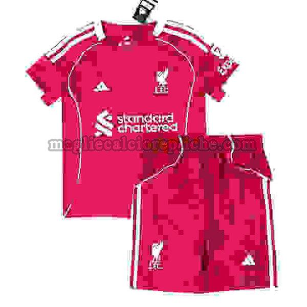 prima maglie calcio bambino liverpool 2025 2026 rosso