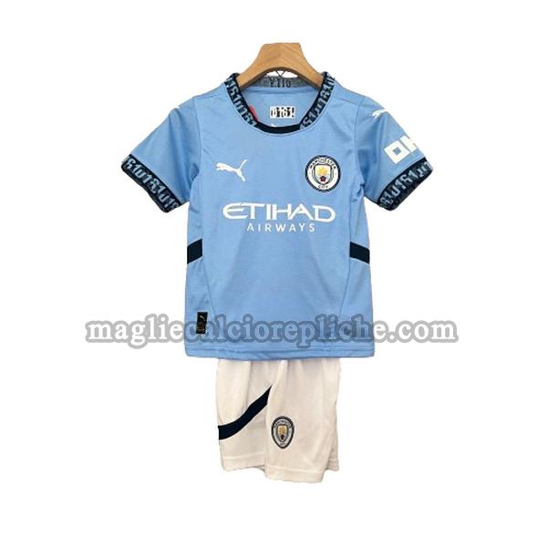 prima maglie calcio bambino manchester city 2024 2025 blu