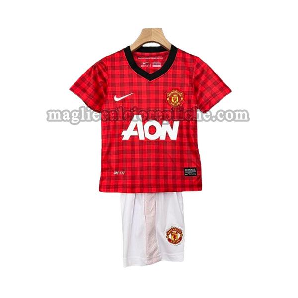 prima maglie calcio bambino manchester united 2012 2013 rosso