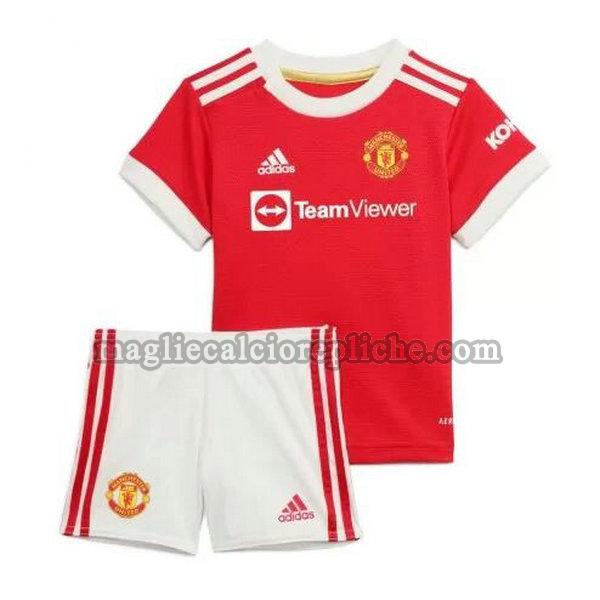 prima maglie calcio bambino manchester united 2021 2022 rosso