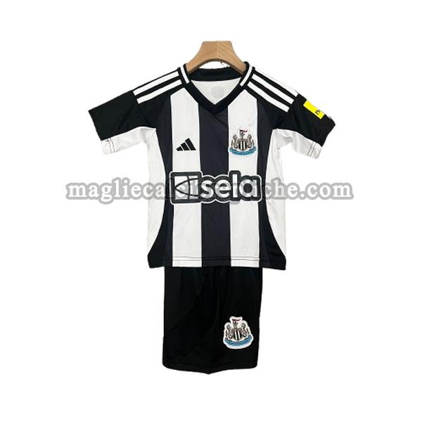 prima maglie calcio bambino newcastle united 2024 2025 nero bianco