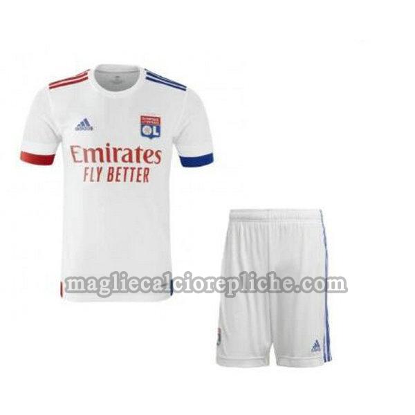 prima maglie calcio bambino olympique lyon 2020-2021 bianco