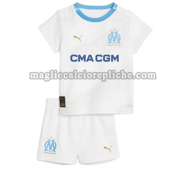 prima maglie calcio bambino olympique marsiglia 2023 2024 bianco