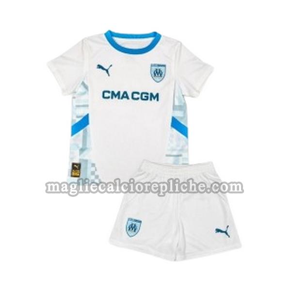 prima maglie calcio bambino olympique marsiglia 2024 2025 bianco