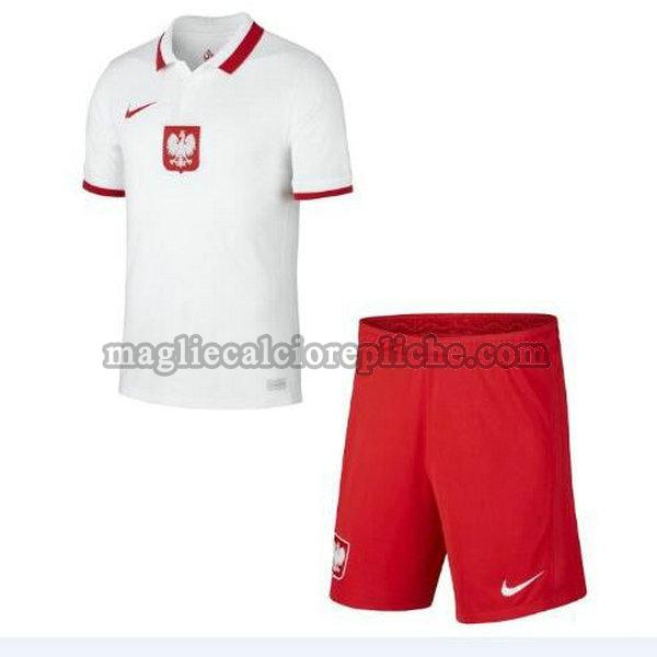 prima maglie calcio bambino polonia 2021 2022 bianca