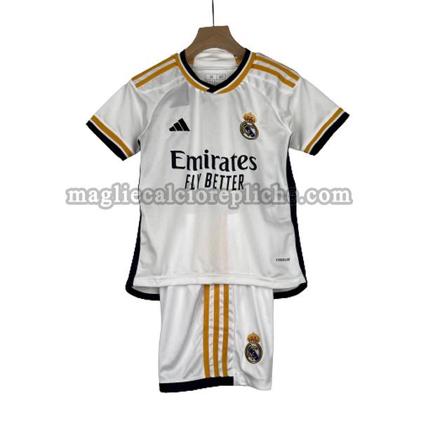 prima maglie calcio bambino real madrid 2023 2024 bianco