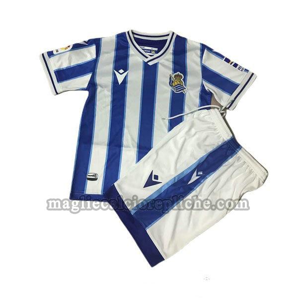 prima maglie calcio bambino real sociedad 2020-2021 blu bianco