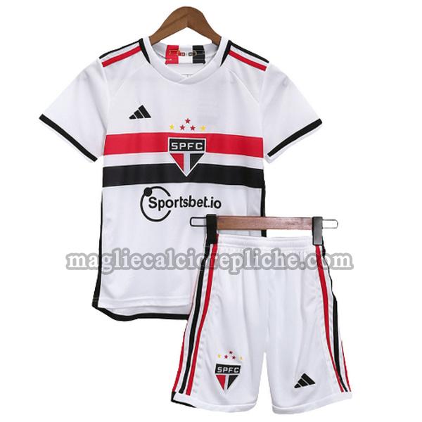 prima maglie calcio bambino san paolo 2023 2024 bianco