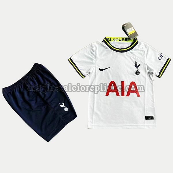 prima maglie calcio bambino tottenham hotspur 2022 2023 bianco