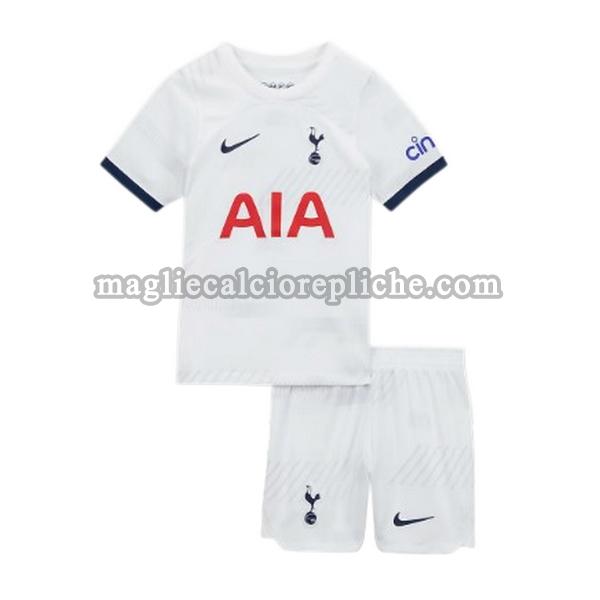 prima maglie calcio bambino tottenham hotspur 2023 2024 bianco