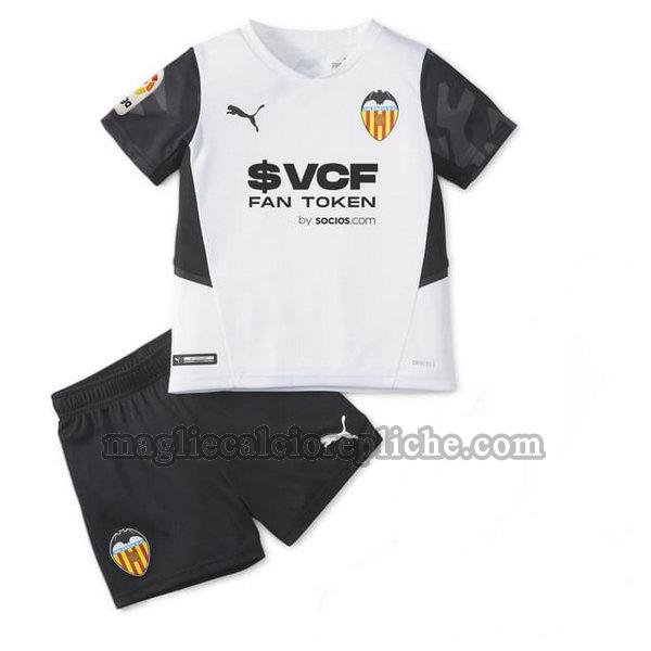 prima maglie calcio bambino valencia 2021 2022 bianco