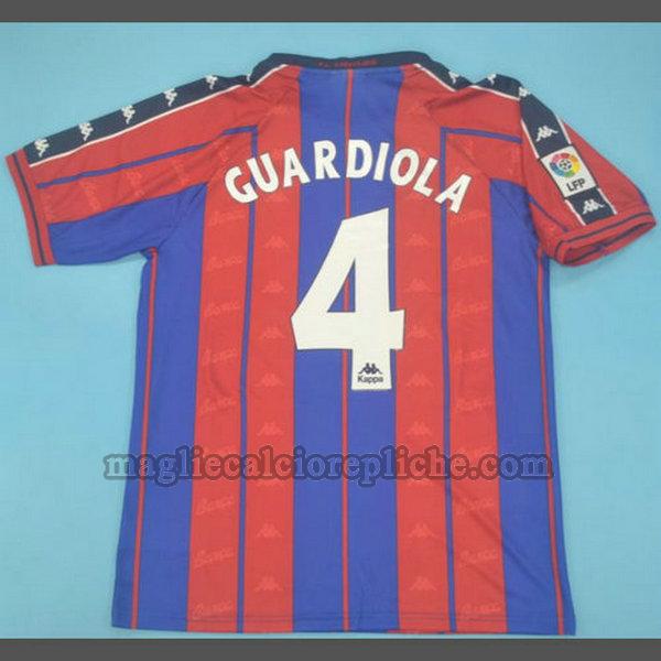 prima maglie calcio barcellona 1997-1998 cuardiola 4 rosso