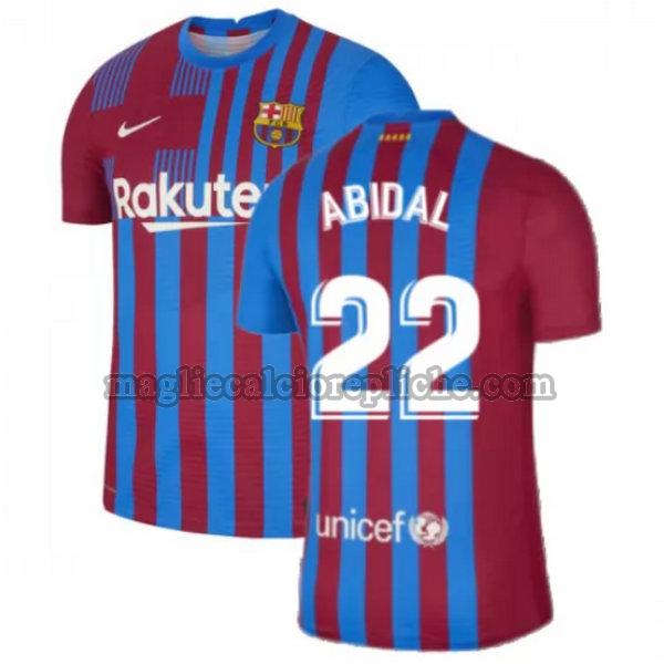 prima maglie calcio barcellona 2021 2022 abidal 22 rosso bianco