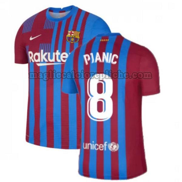 prima maglie calcio barcellona 2021 2022 pjanic 8 rosso bianco