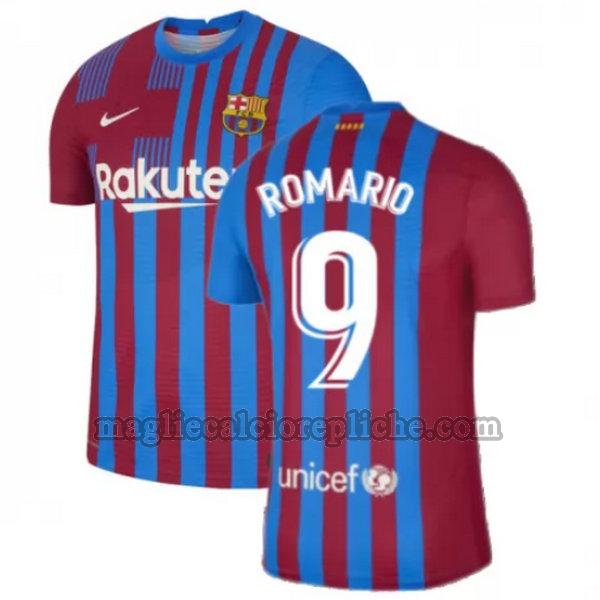 prima maglie calcio barcellona 2021 2022 romario 9 rosso bianco