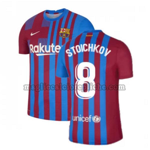 prima maglie calcio barcellona 2021 2022 stoichkov 8 rosso bianco