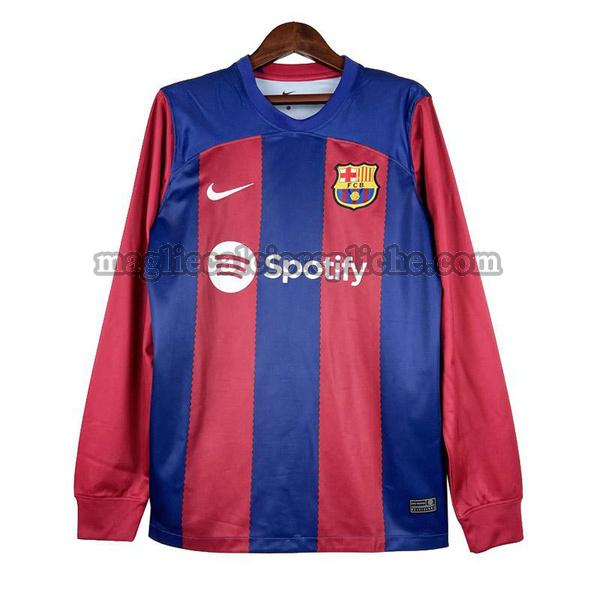 prima maglie calcio barcellona 2023 2024 manica lunga rosso blu