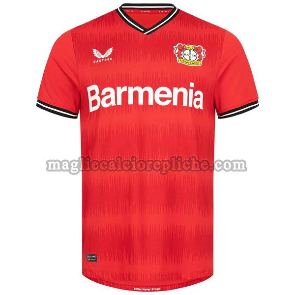 prima maglie calcio bayer leverkusen 2022 2023 thailandia rosso