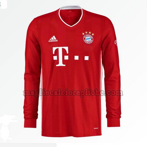 prima maglie calcio bayern münchen 2020-2021 manica lunga