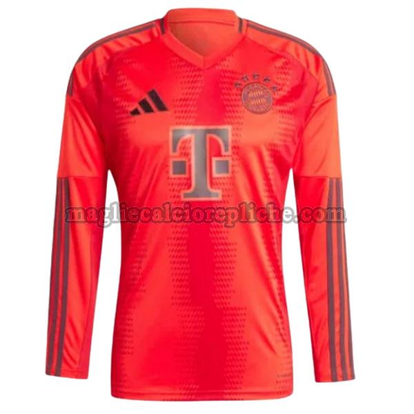 prima maglie calcio bayern münchen 2024 2025 manica lunga rosso
