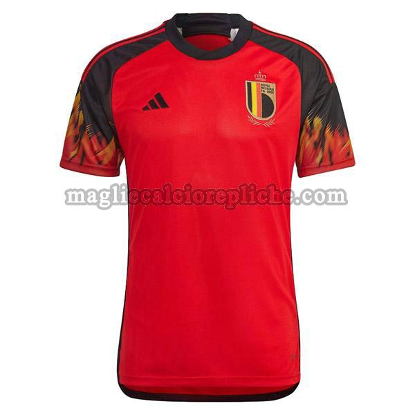 prima maglie calcio belgio 2022 2023 thailandia rosso nero