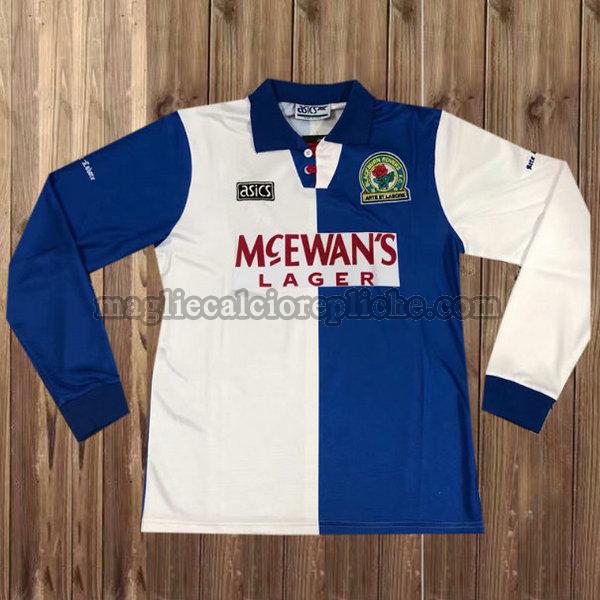 prima maglie calcio blackburn rovers 1994-1995 manica lunga bianco