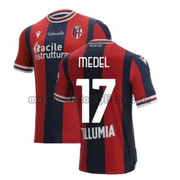 prima maglie calcio bologna 2021 2022 medel 17 rosso blu