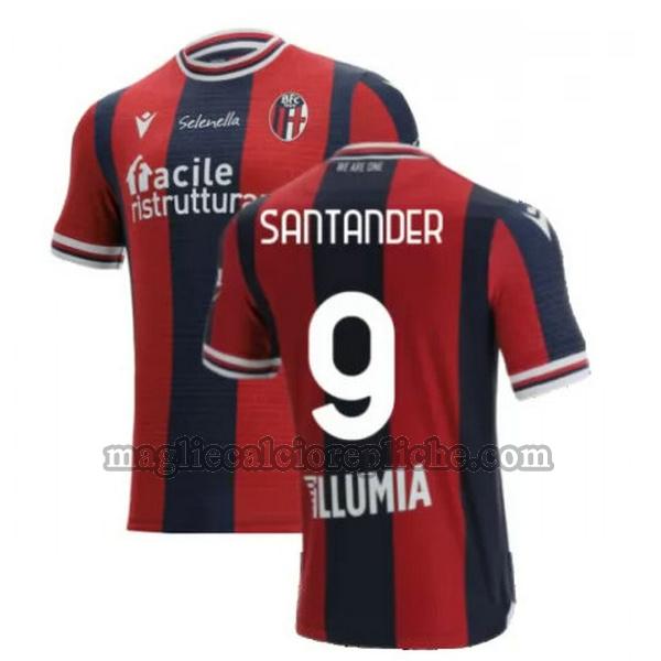 prima maglie calcio bologna 2021 2022 santander 9 rosso blu