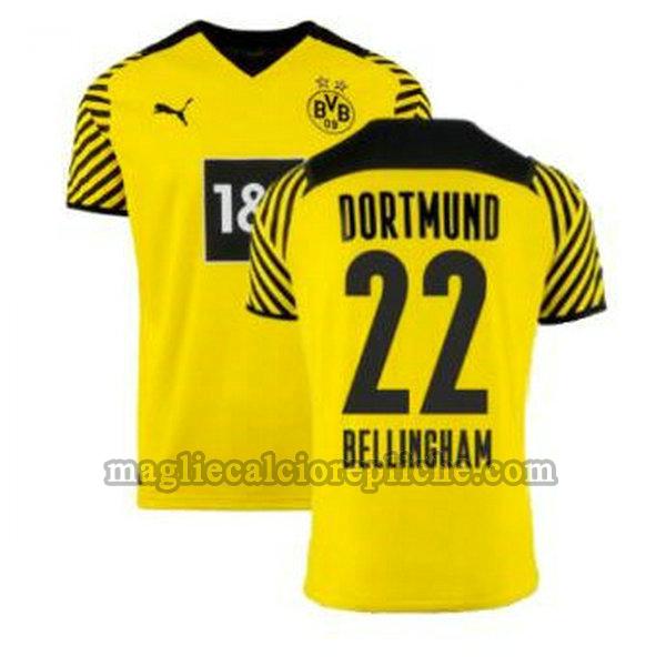 prima maglie calcio borussia dortmund 2021 2022 bellingham 22 giallo