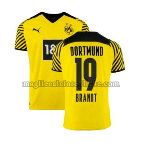 prima maglie calcio borussia dortmund 2021 2022 brandt 19 giallo