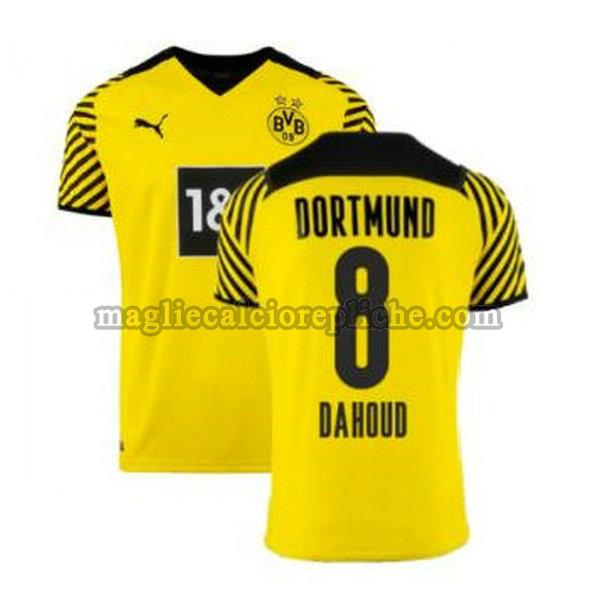 prima maglie calcio borussia dortmund 2021 2022 dahoud 8 giallo