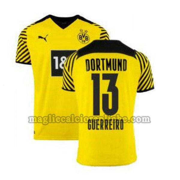 prima maglie calcio borussia dortmund 2021 2022 guerreiro 13 giallo