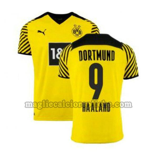 prima maglie calcio borussia dortmund 2021 2022 haaland 9 giallo