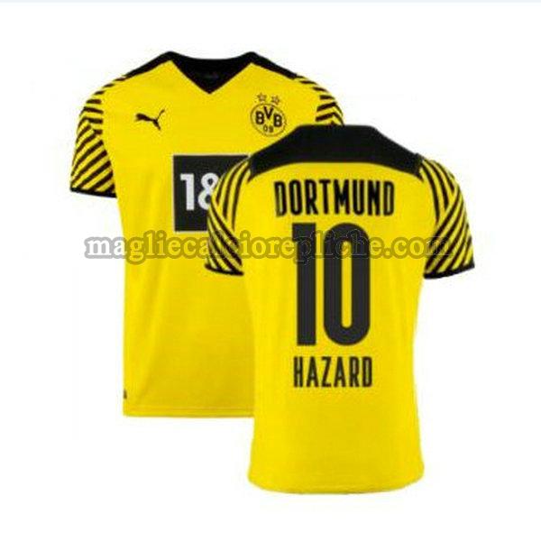 prima maglie calcio borussia dortmund 2021 2022 hazard 10 giallo