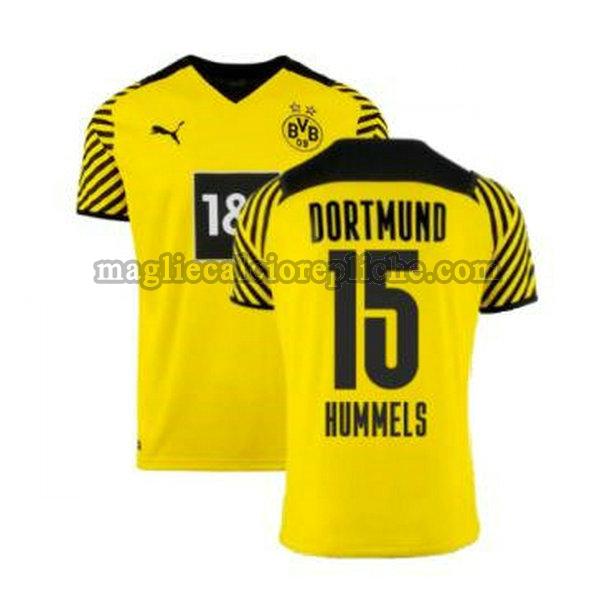 prima maglie calcio borussia dortmund 2021 2022 hummels 15 giallo